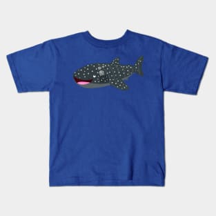 Cute whale shark happy cartoon illustration Kids T-Shirt